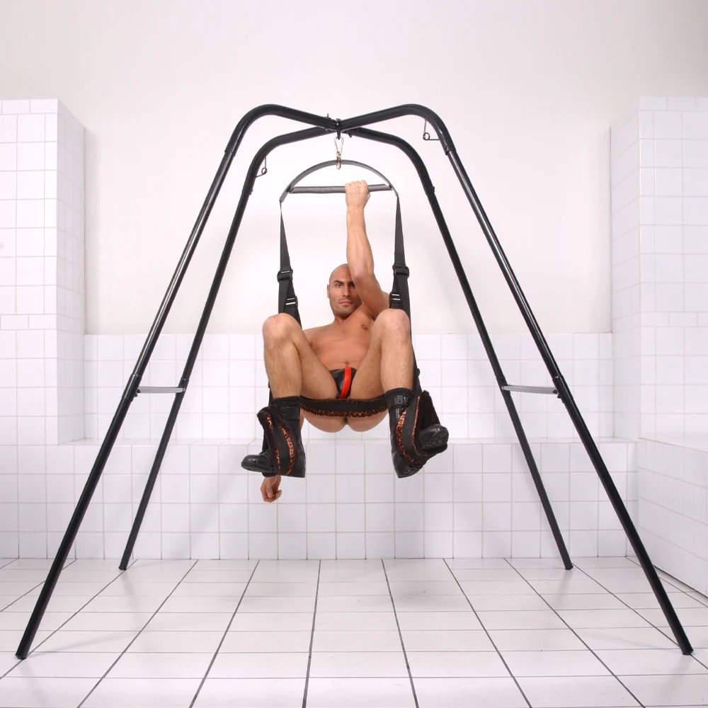 Trinity Sex Swing Stand in use